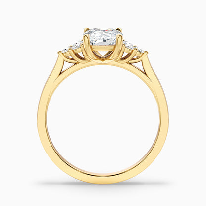 Kiera 1 Carat Elongated Cushion Cut Vintage Inspired Moissanite Diamond Ring in 925 Sterling Silver