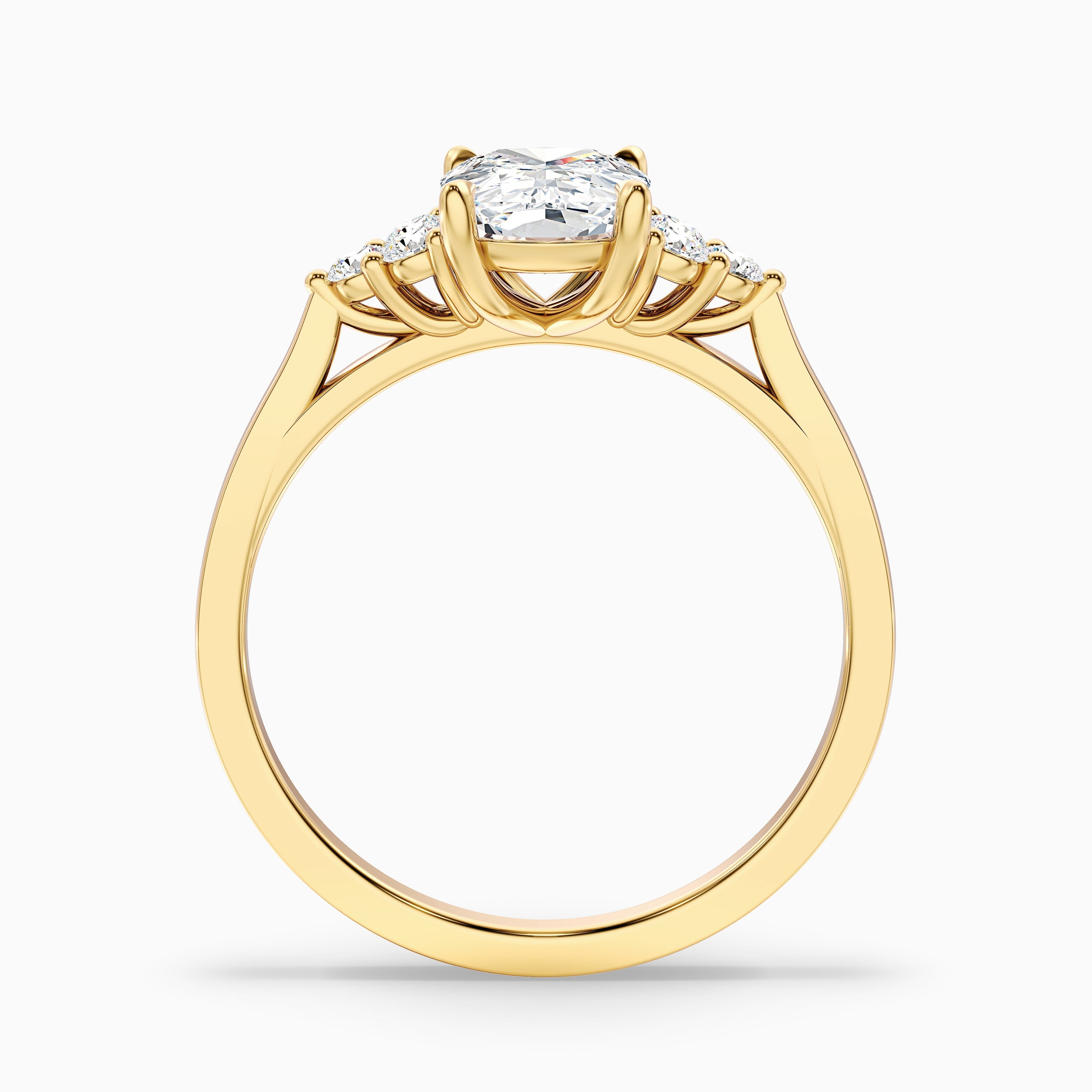 Kiera 5 Carat Elongated Cushion Cut Vintage Inspired Moissanite Diamond Ring in 925 Sterling Silver