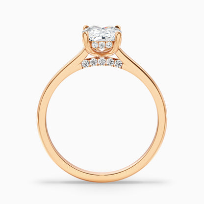 Inaya 4 Carat Elongated Cushion Cut Hidden Halo Pave Bridge Moissanite Diamond Ring in Platinum