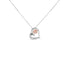 14K Rose Gold Plated Sterling Silver 1/10 Cttw Diamond Paw & Heart Pendant Necklace by Bids.com