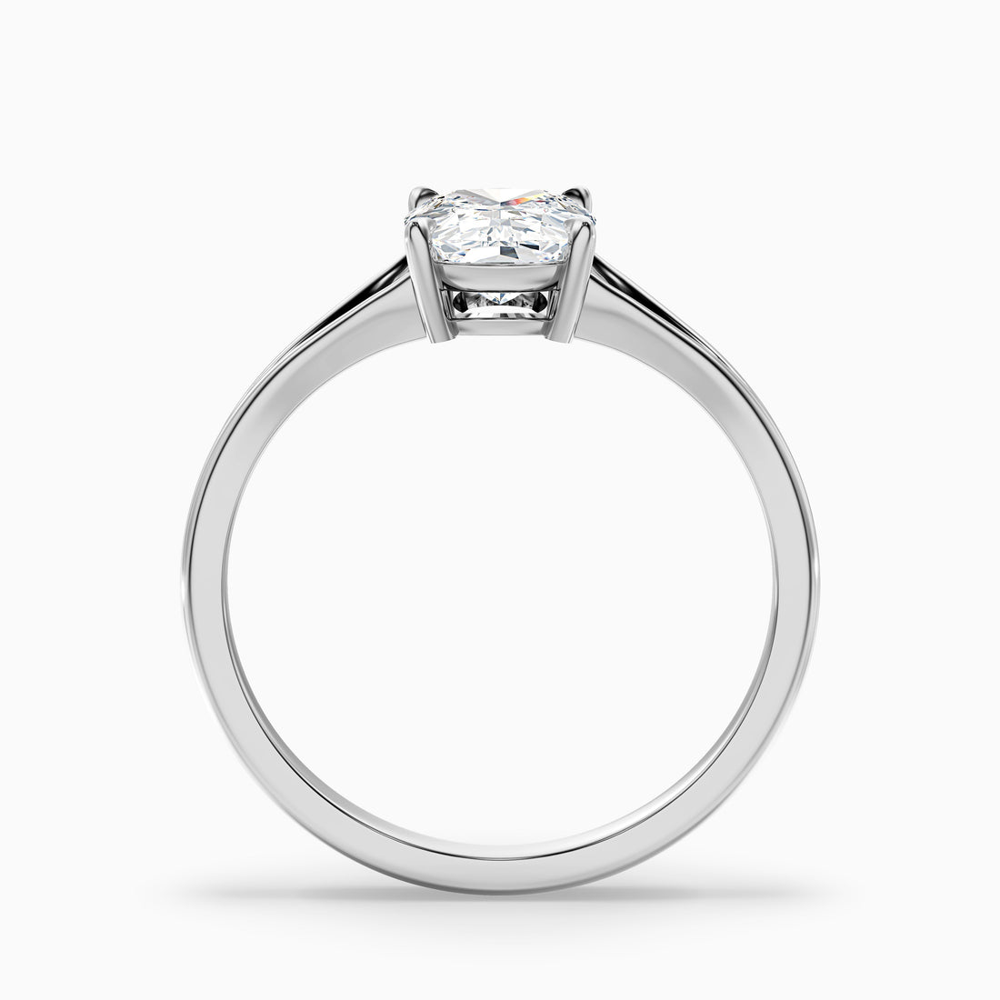 Maren 1 Carat Elongated Cushion Cut Split Shank Lab Grown Diamond Ring in 10k White Gold