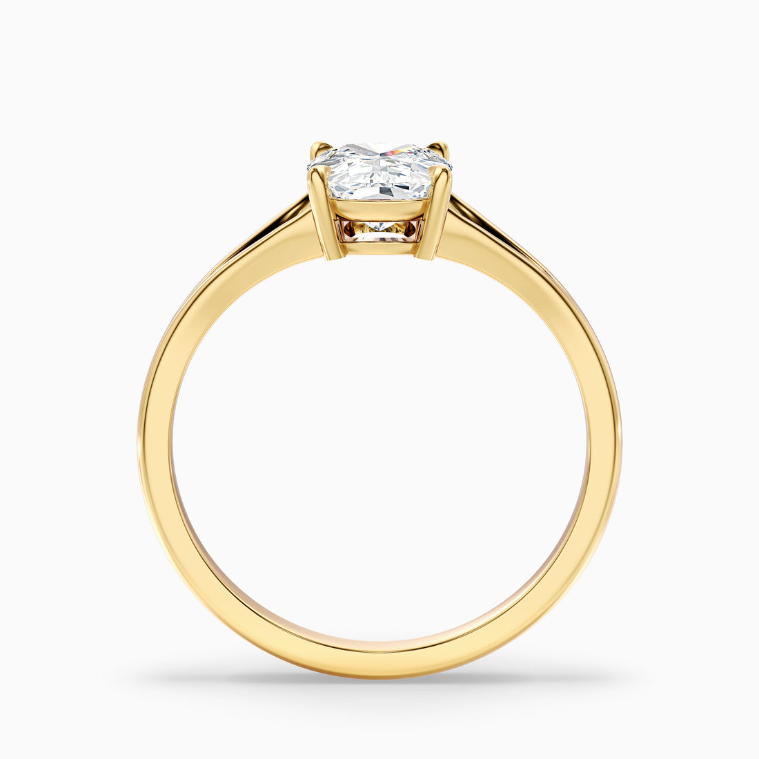 Maren 1.5 Carat Elongated Cushion Cut Split Shank Lab Grown Diamond Ring in 10k Yellow Gold