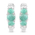 1.30 Carat Genuine Emerald and White Topaz .925 Sterling Silver Earrings by Bids.com
