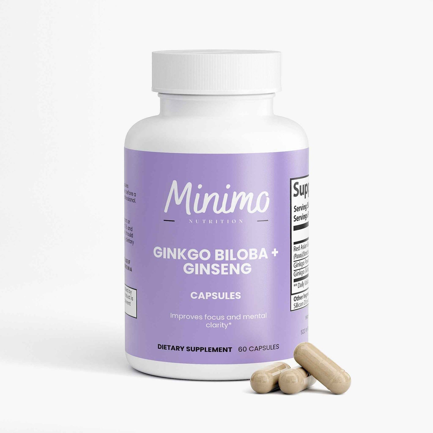 Ginkgo Biloba + Ginseng, 60 ct.