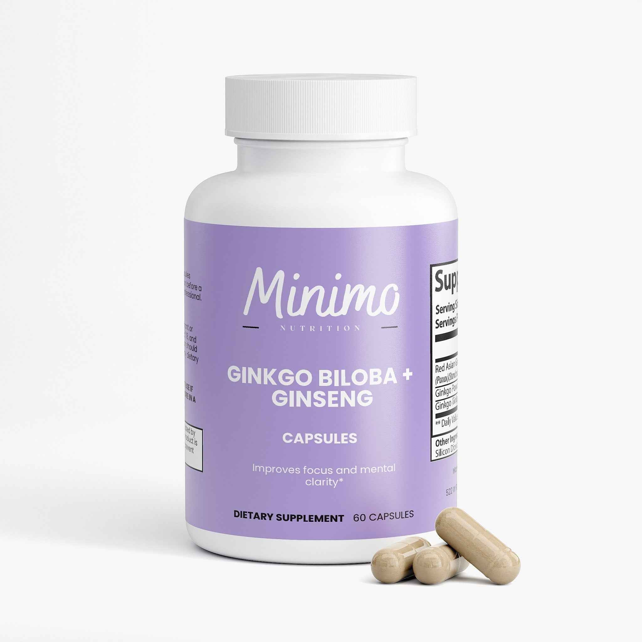 Ginkgo Biloba + Ginseng, 60 ct.