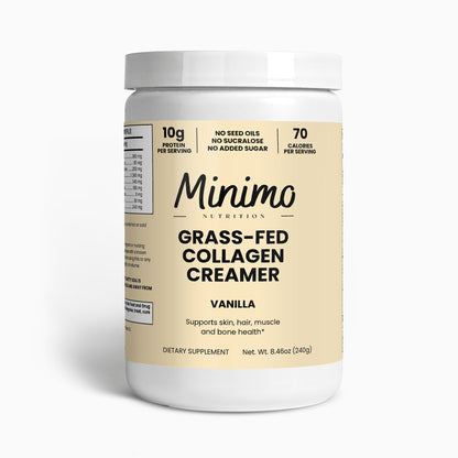 Grass-Fed Collagen Creamer (Vanilla), 8.5 oz by Minimo Nutrition