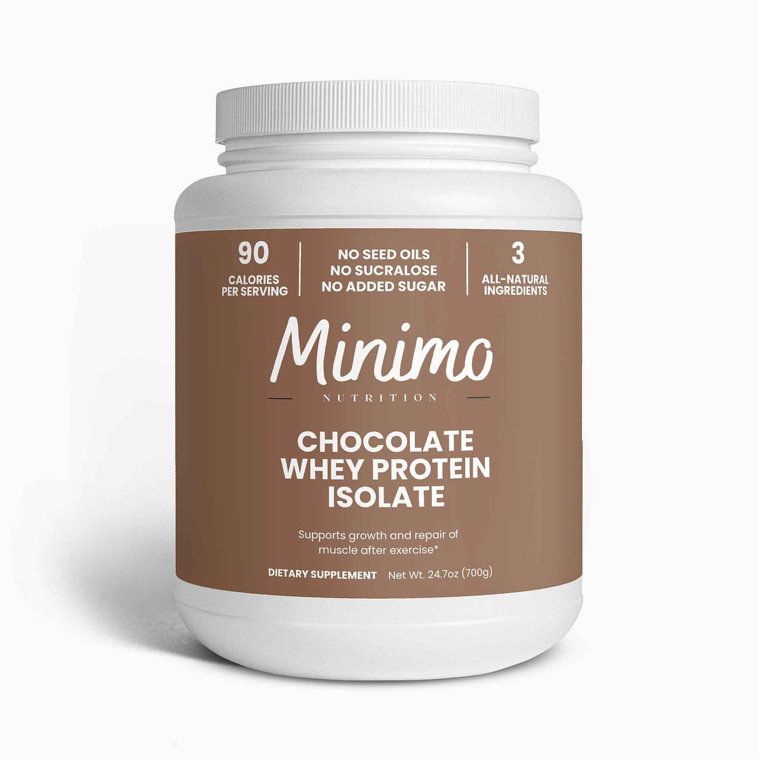 Chocolate Whey Isolate Protein Powder, 1.54 lbs