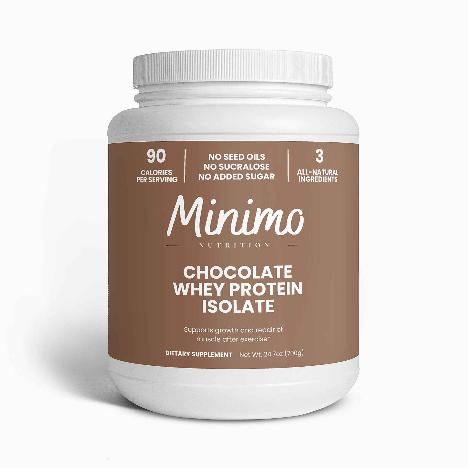 Chocolate Whey Isolate Protein Powder, 1.54 lbs