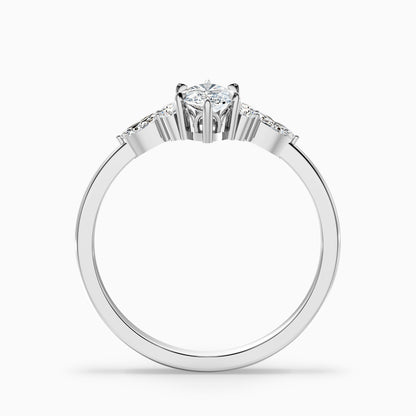 Harly 4.5 Carat Marquise Cut Side Stone Moissanite Diamond Ring in 10k Rose Gold