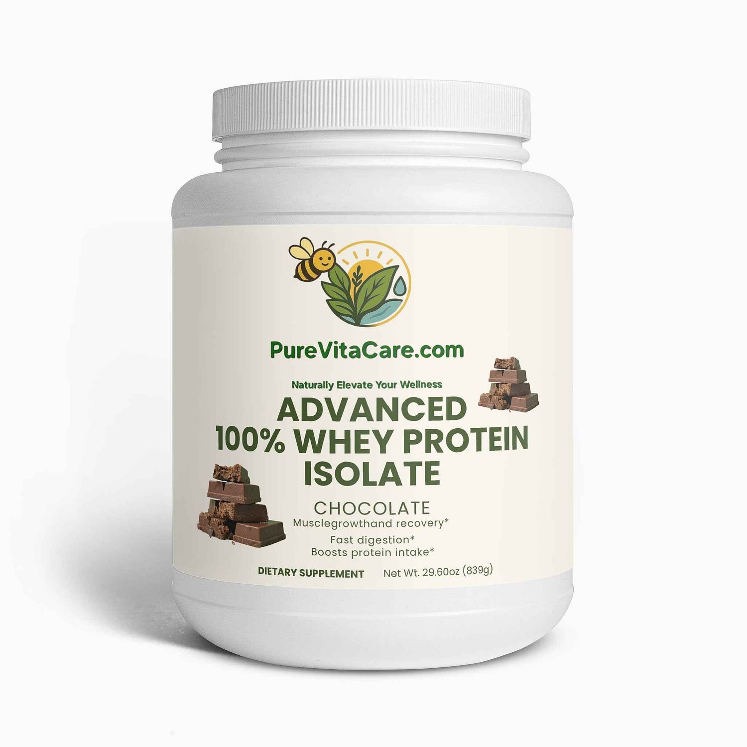 Chocolate whey isolate powder
