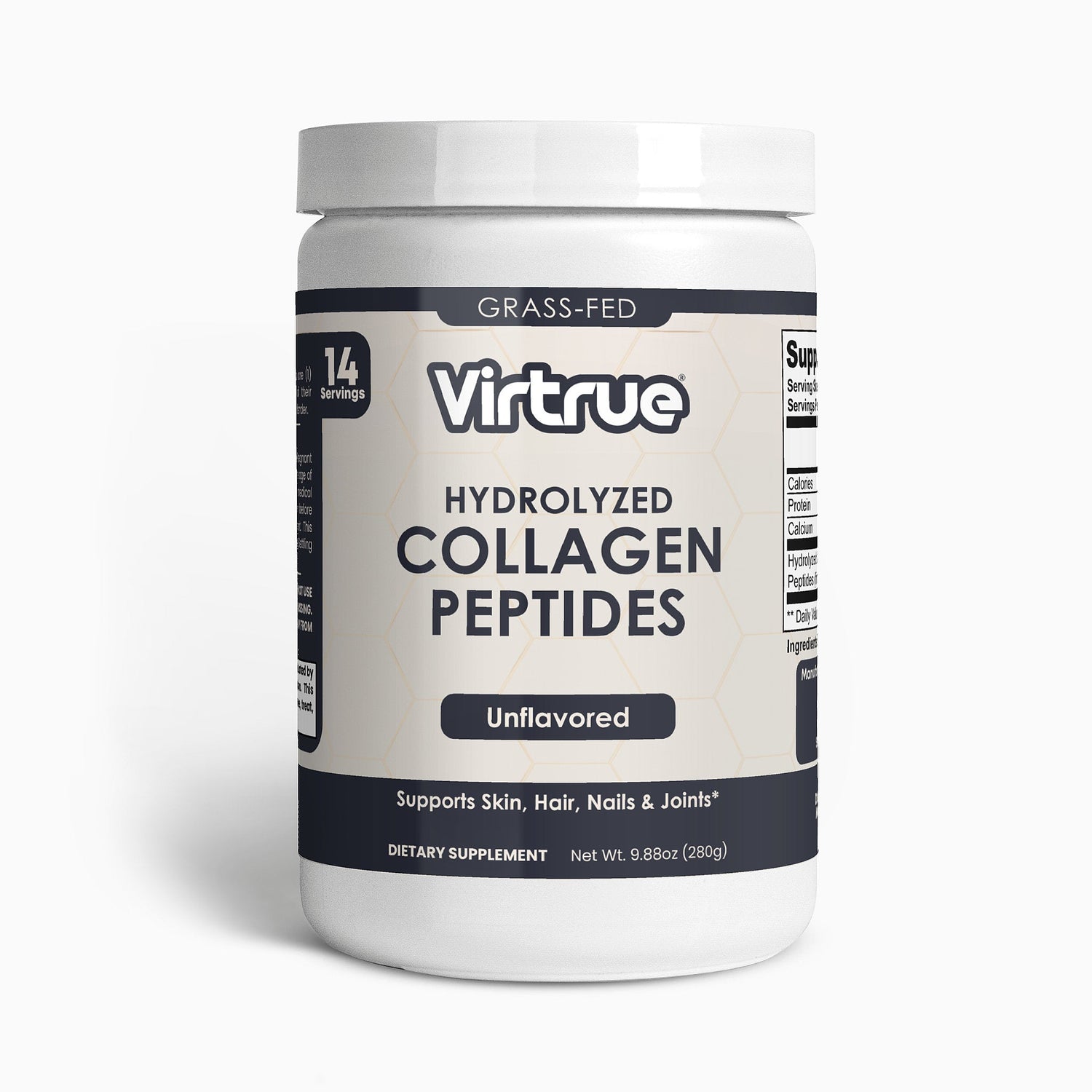 Grass-Fed Hydrolyzed Collagen Peptides | Unflavored by Virtrue