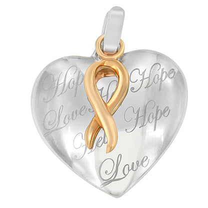 10K Yellow Gold Over Silver Heart Pendant Necklace by Bids.com