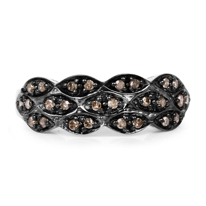 0.31 Carat Genuine Champagne Diamond .925 Sterling Silver Ring by Bids.com