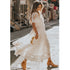 Summer Women Wear V neck Short Sleeve Lace Dress by Ragazza