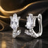 925 Sterling Silver Earrings with White Gold Plating and CZ  DestGlow