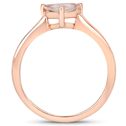 0.90 Carat Genuine Morganite .925 Sterling Silver Ring by Bids.com