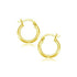 10k Yellow Gold Polished Hoop Earrings (15 mm) by Bids.com