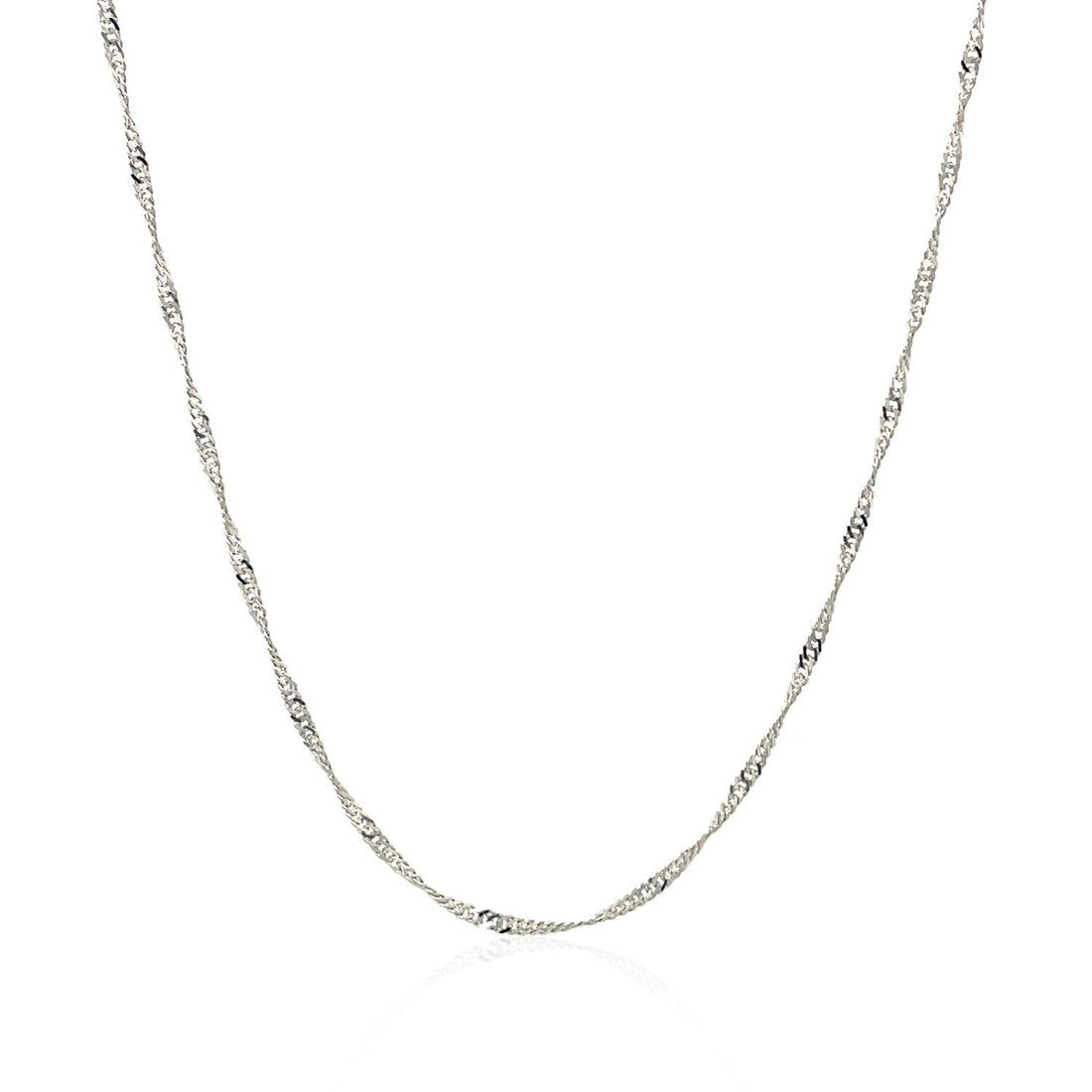 14k White Gold Singapore Chain 1.5mm by Bids.com