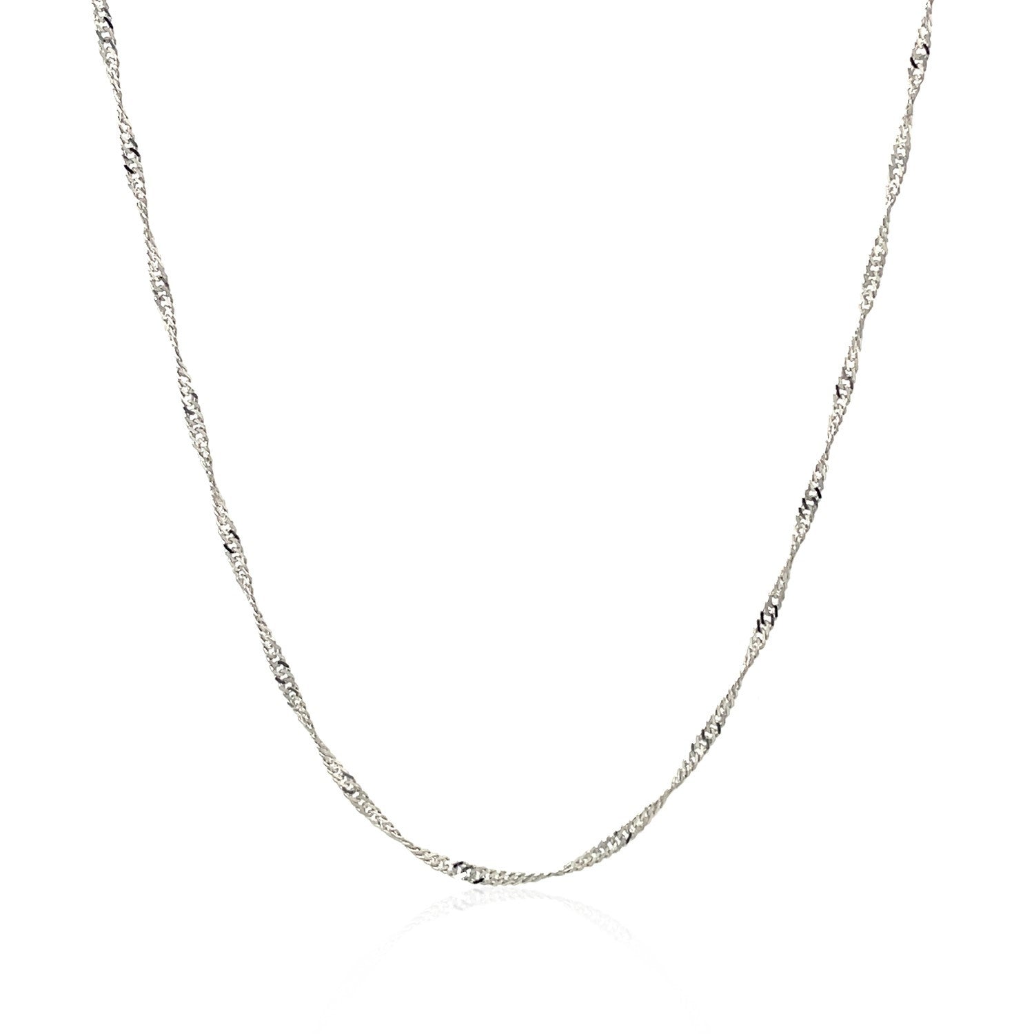 14k White Gold Singapore Chain 1.5mm by Bids.com