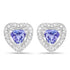 1.18 Carat Genuine Tanzanite & White Topaz .925 Sterling Silver Earrings  DestGlow