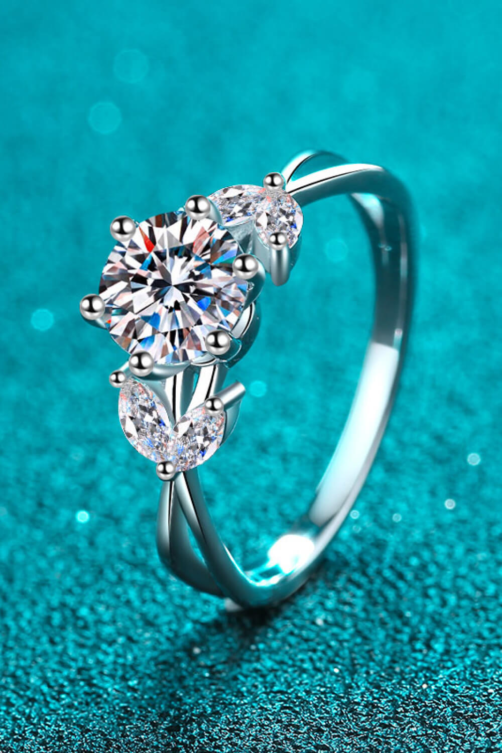 Come With Me 1 Carat Brilliant Round Cut Sparkala™ Ring (Rhodium Over Pure Sterling Silver) by Sparkala