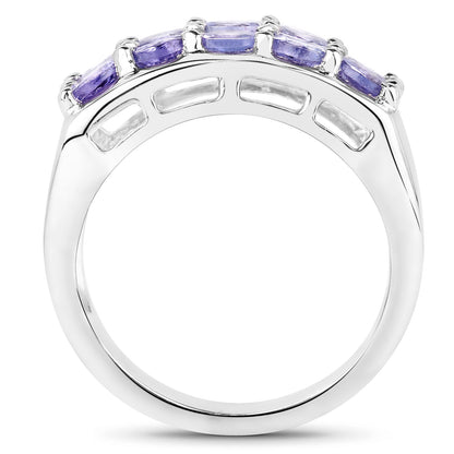 1.90 Carat Genuine Tanzanite .925 Sterling Silver Ring  DestGlow