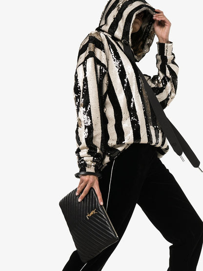 Saint Laurent Women Cassandre Matelassé Leather Tablet Pouch by Luosophy