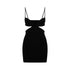 Off White Cut Out Ribbed Mini Dress Women by Luosophy