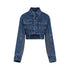 Off White Motorcycle Hole Crop Jacket Women by Luosophy