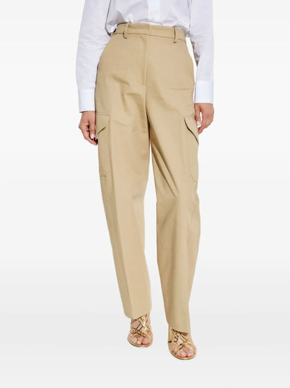 Givenchy Women Cotton And Wool Cocoon Trousers With Pockets by Luosophy