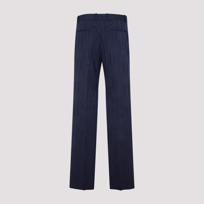 Off White Shibori Jacquard Slim Pant Men by Luosophy