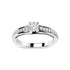 14K White Gold 1/2 Cttw Diamond Solitaire Pave Set Engagement Ring (G-H Color, VS2-SI1 Clarity) - Size 7 by Bids.com