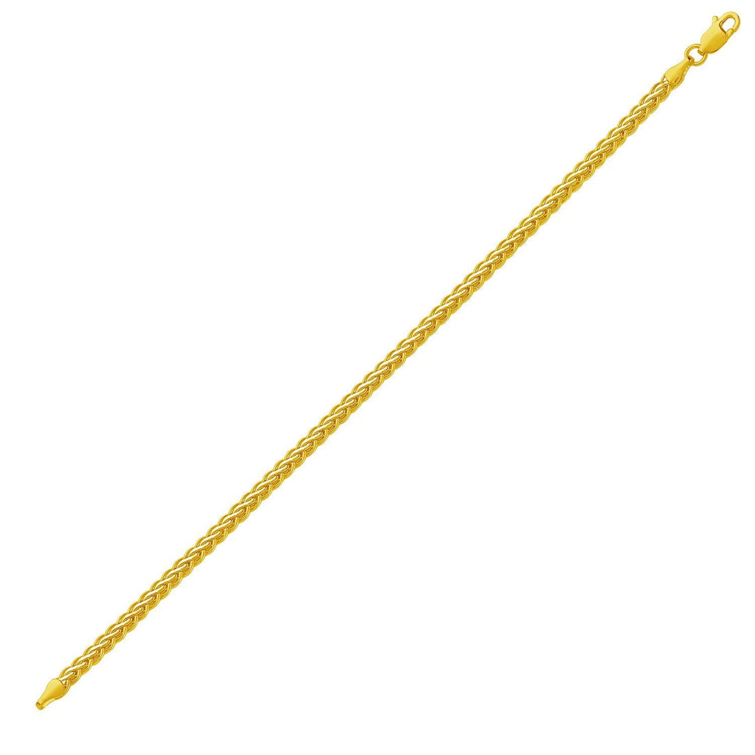 Fine Wheat Chain Bracelet in 10k Yellow Gold by Bids.com