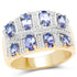 14K Yellow Gold Plated 1.68 Carat Genuine Tanzanite .925 Sterling Silver Ring by Bids.com