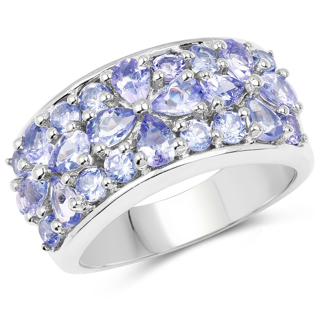 2.52 Carat Genuine Tanzanite .925 Sterling Silver Ring by Bids.com