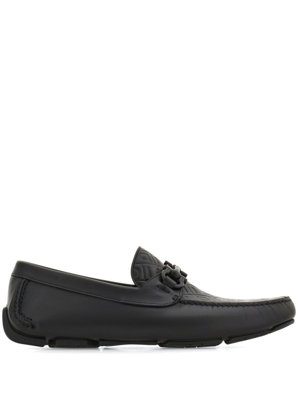 Ferragamo Men Embossed Gancini Monogram Driving Loafers by Luosophy
