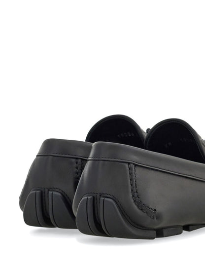 Ferragamo Men Embossed Gancini Monogram Driving Loafers by Luosophy