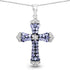 1.84 Carat Genuine Tanzanite and White Zircon .925 Sterling Silver Pendant by Bids.com