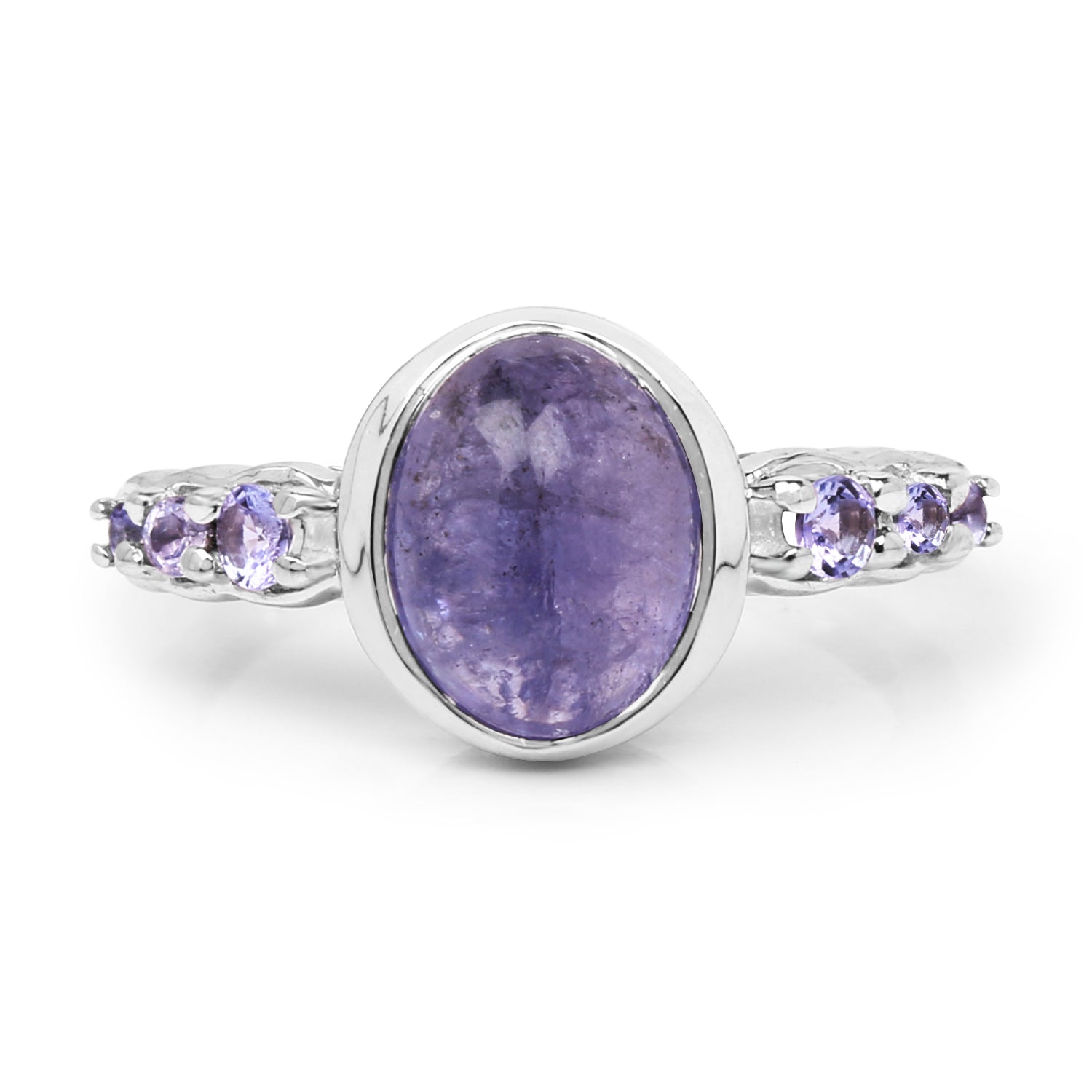 3.82 Carat Genuine Tanzanite .925 Sterling Silver Ring by Bids.com