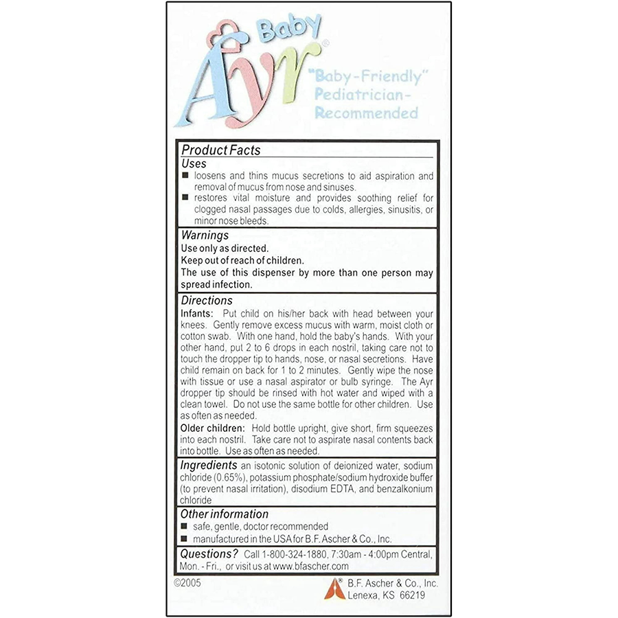 Ayr Baby Saline 0.65 30Ml Nsl Drop by Pasteur Pharmacy
