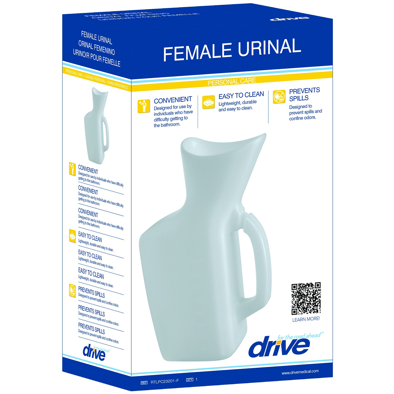 Drive Medical Lifestyle Incontinence Aid Female Urinal by Pasteur Pharmacy