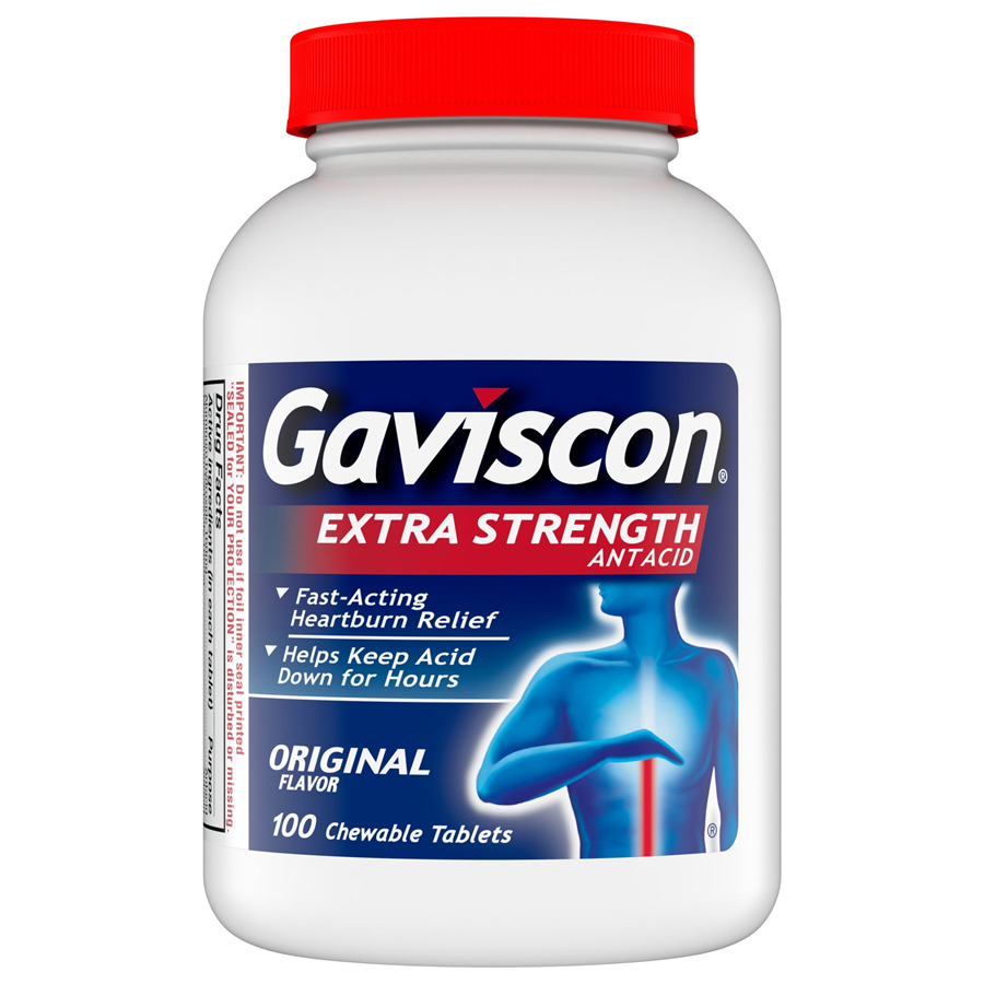 Gaviscon Antacid Extra Strength Original Flavor Chewable Tablets by Pasteur Pharmacy