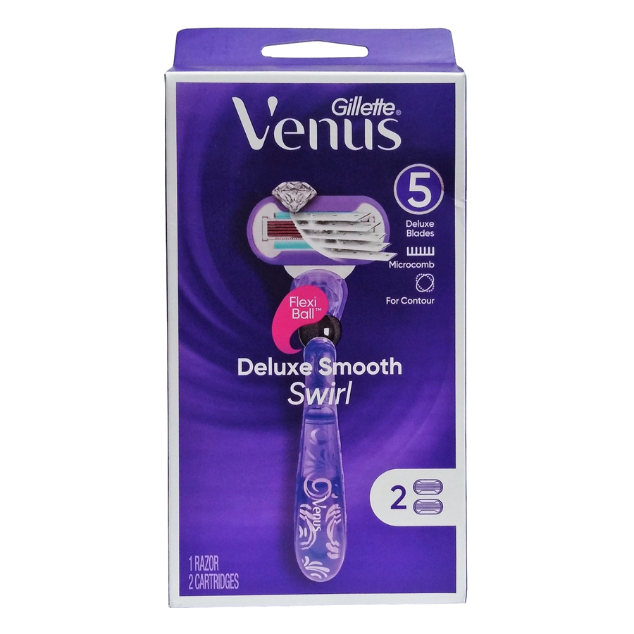 Gillette Venus Deluxe Smooth Swirl Razor 2 Pc Box by Pasteur Pharmacy