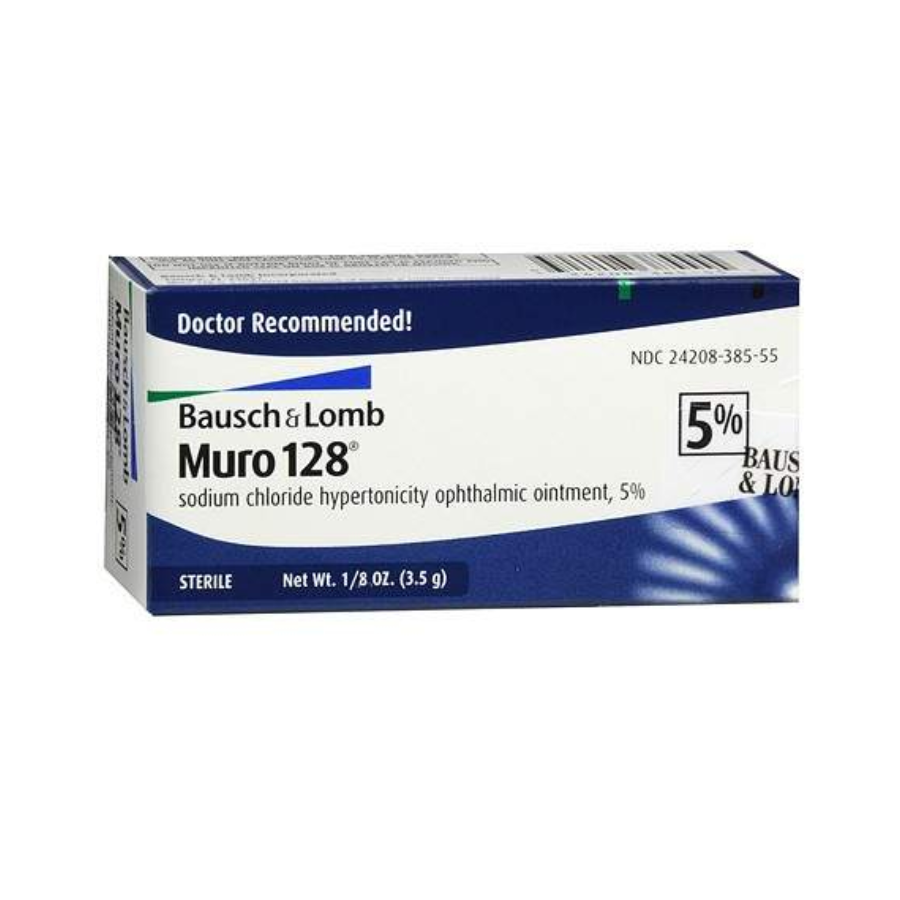 Bausch &amp; Lomb Muro 128 5% Sterile Ophthalmic Ointment - 0.12 Oz by Pasteur Pharmacy