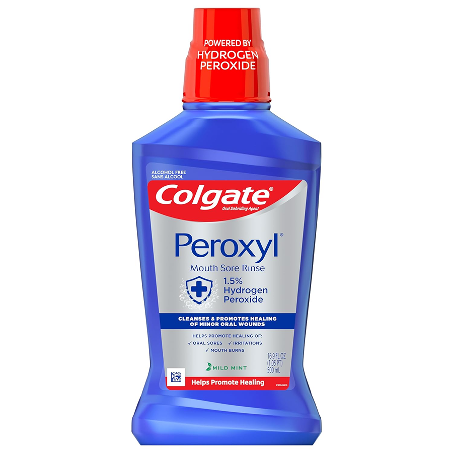 Colgate Peroxyl Antispetic Mouth Sore Rinse - Mild Mint - 16.9 Fl Oz by Pasteur Pharmacy