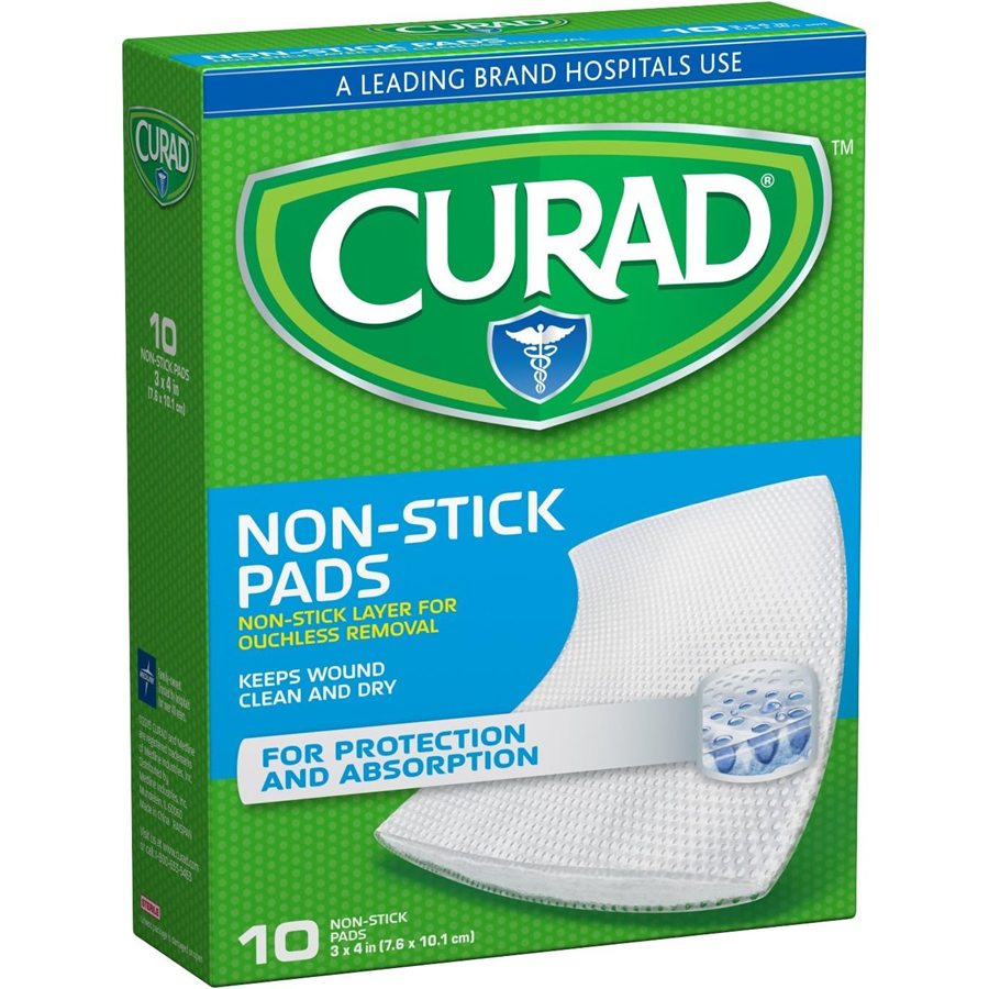 Curad Telfa 2" X 3 Inches Non-Stick Pads 10 by Pasteur Pharmacy