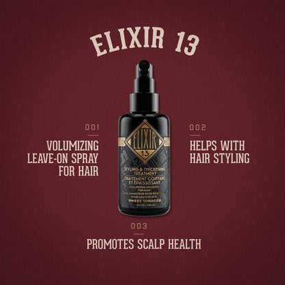 18.21 Man Made Elixir 13 Sweet Tobacco Styling &amp; Thickening Treatment 3.4 oz by Pasteur Pharmacy