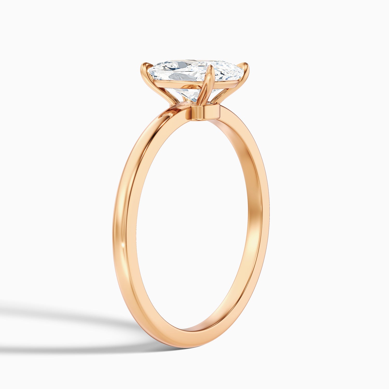 Anahi 4.5 Carat Elongated Cushion Low Profile Solitaire Moissanite Diamond Ring in 14k White Gold