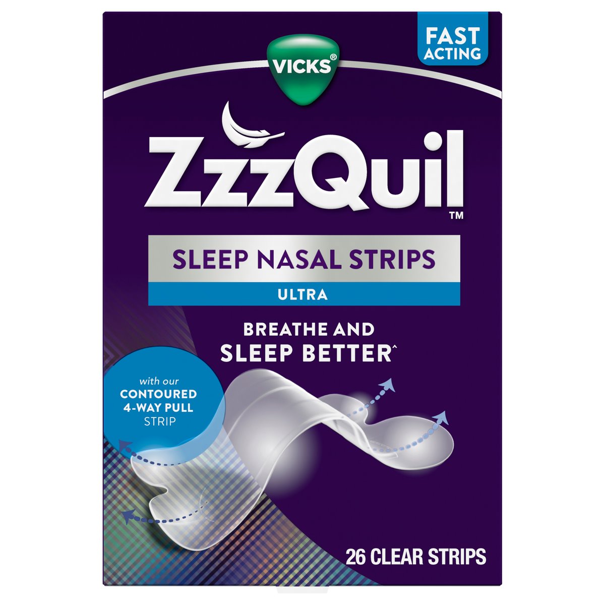Vicks ZzzQuil Nasal Strips, Ultra, Sleep by Pasteur Pharmacy