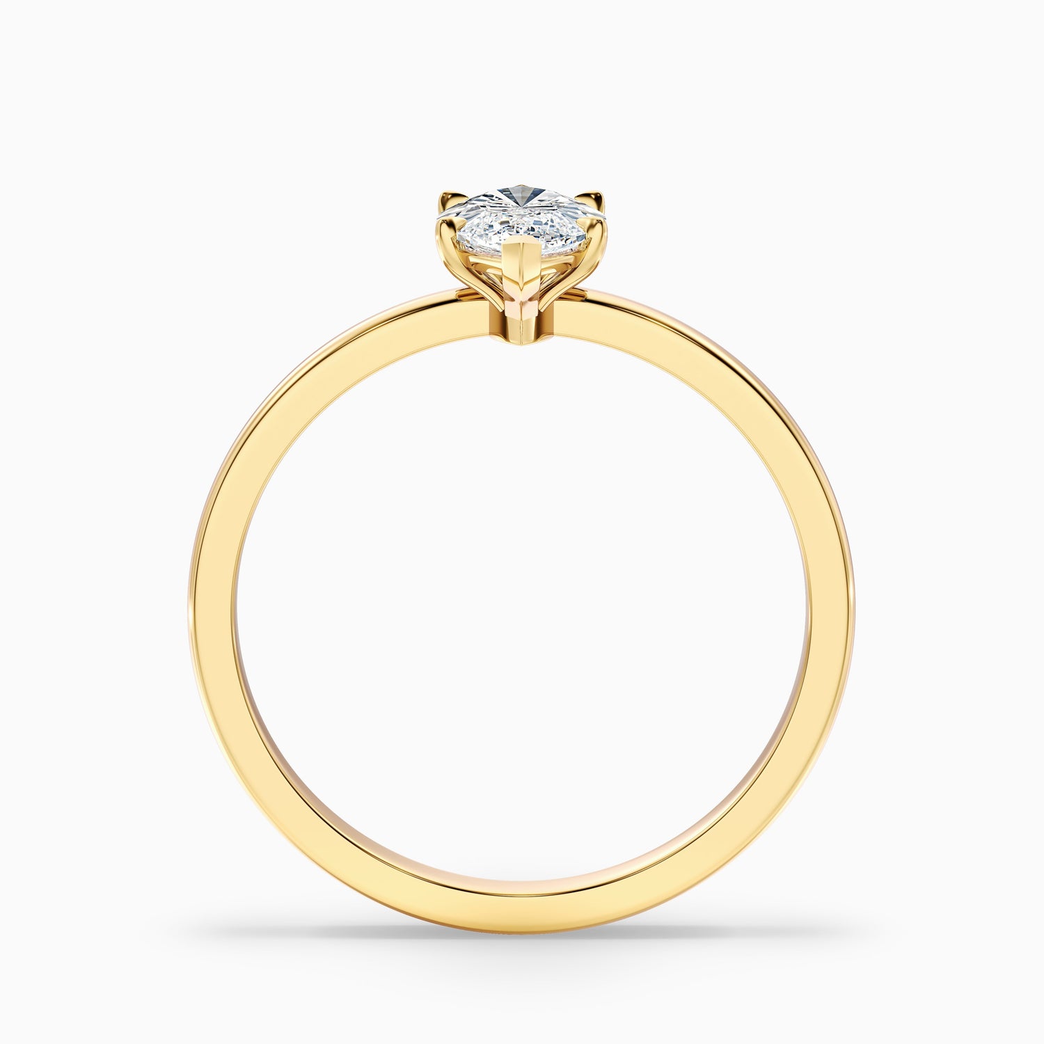 Verne 4.5 Carat Marquise Cut Low Profile Solitaire Moissanite Diamond Ring in 14k Rose Gold